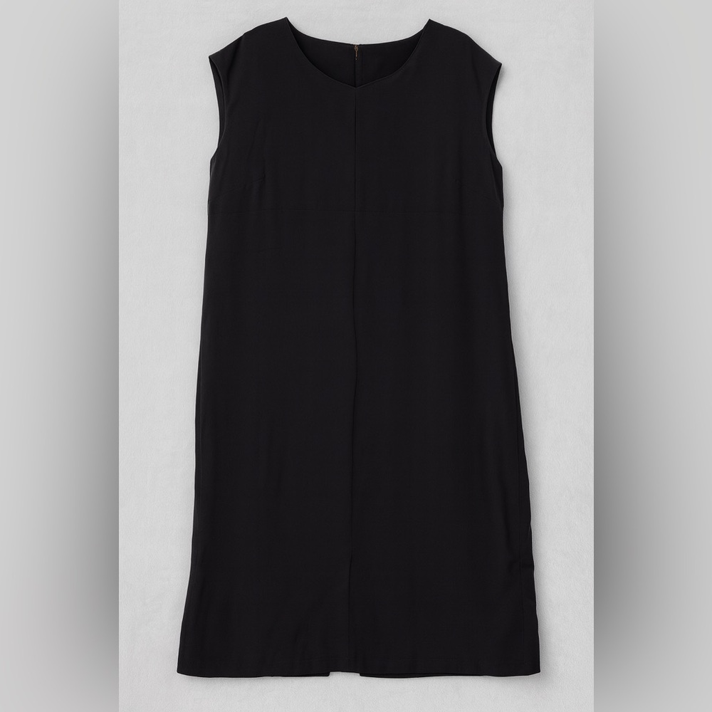 Classic Black Sleeveless Sheath Dress - Size L EUC